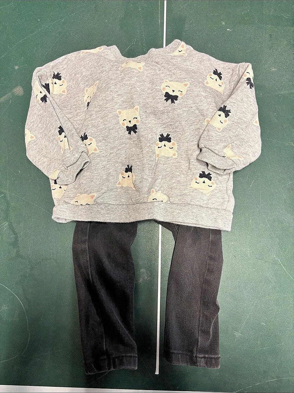 H&M Printed Sweatshirt Animal Print Matching Set 18 month